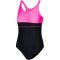 Kostium kąpielowy dziecięcy dla dziweczynki Aqua-Speed Emily Kol. 19 czarno-różowy