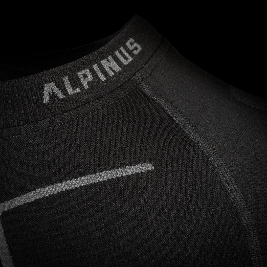 Bluza Termoaktywna męska Alpinus Tactical Base Layer GT43219 czarno-szara