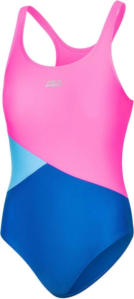 KOSTIUM KĄPIELOWY DZIECIĘCY AQUA-SPEED POLA KOL. 32 różowo-niebieski