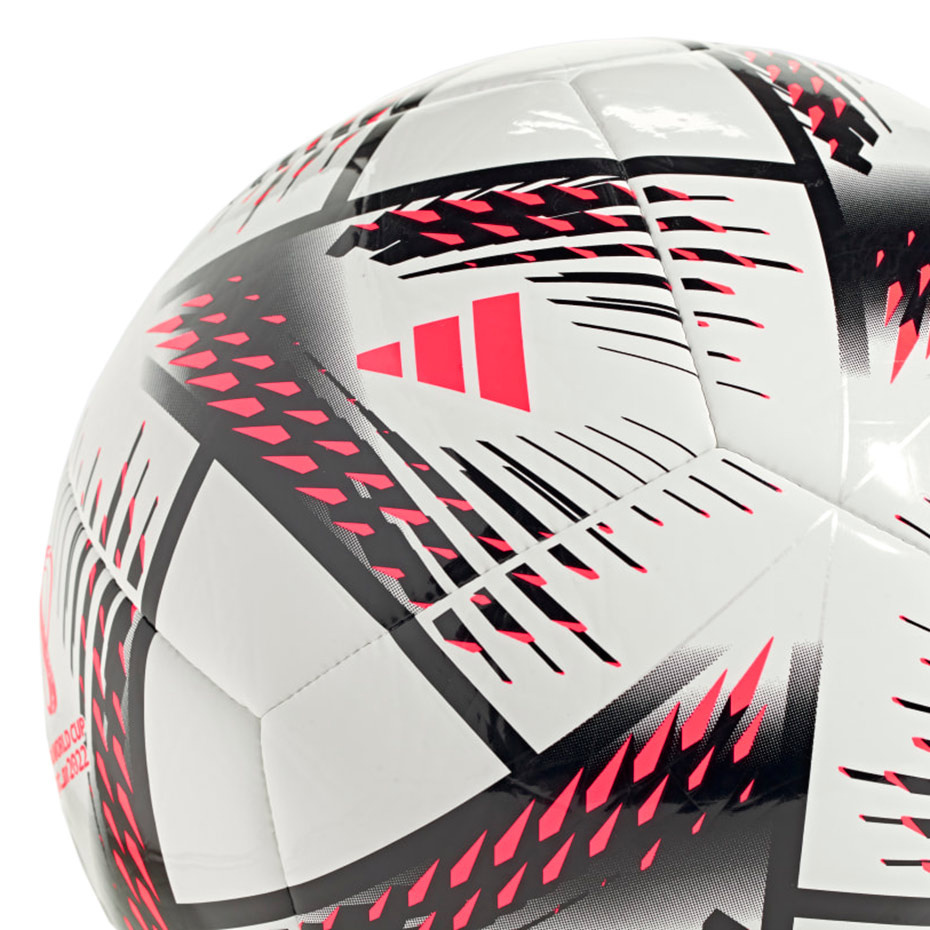 Piłka Nożna Adidas Al Rihla Club Ball H57778 biało-czarno-różowa