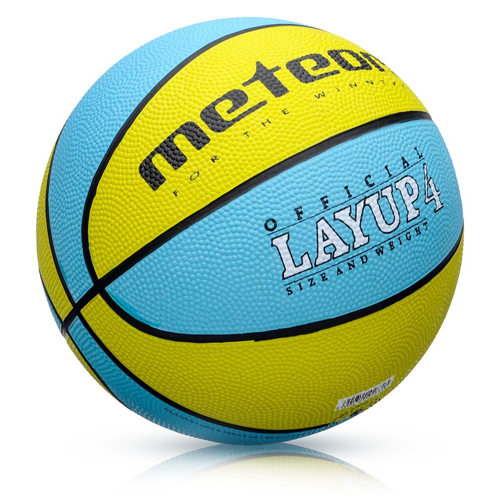 Piłka Koszykowa Treningowa Meteor Layup żółty/niebieski