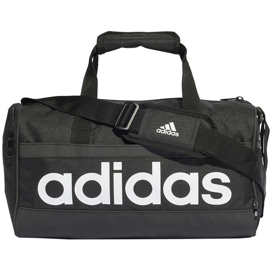 Torba Adidas Essentials Linear Duffel Extra Small czarno-biała HT4744