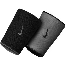Frotki na Rękę Nike Dri-Fit Doublewide Wristbans 2 szt. NNNB0022OS czarno-szare