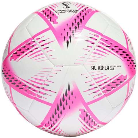 Piłka Nożna Adidas Al Rihla Club Ball H57787 biało-różowa
