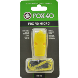 Gwizdek Fox 40 Micro żółty ze sznurkiem 9513-0208
