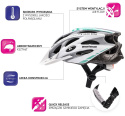 Kask Rowerowy Meteor MV29 Drizzle biało/różowy