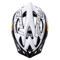 Kask rowerowy Meteor Gruver czarny/biały/pomarańczowy