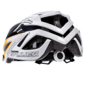 Kask rowerowy Meteor Gruver czarny/biały/pomarańczowy