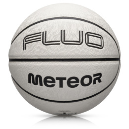 Meteor piłka koszykowa do kosza Fluo Biały/Neonowy Zielony rozm. 7