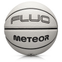 Meteor piłka koszykowa do kosza Fluo biały/neonowy niebieski rozm. 7