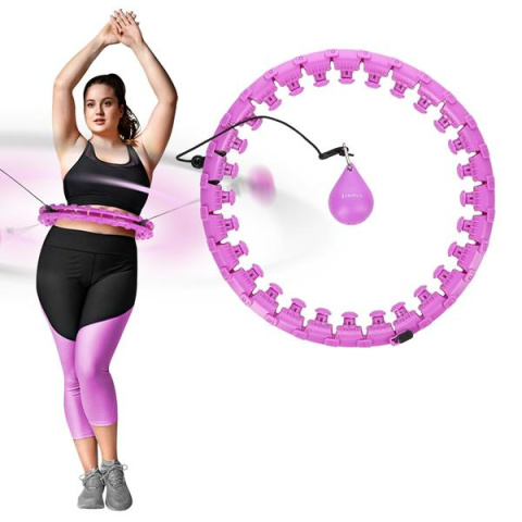 HHW12 Plus Size Hula Hop Violet z Wypustkami i Obciążnikiem HMS