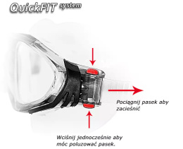 Okulary Półmaska Pływacka Aqua-Speed Bora kol. 02 niebieski