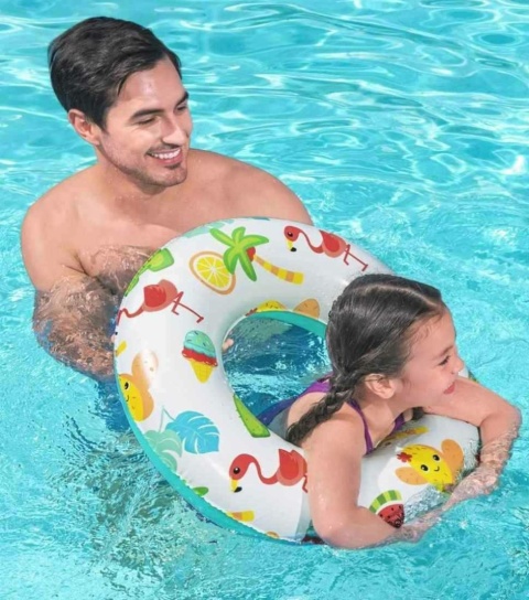 Koło dmuchane do pływania 61 cm FLAMINGI BESTWAY kol. 02