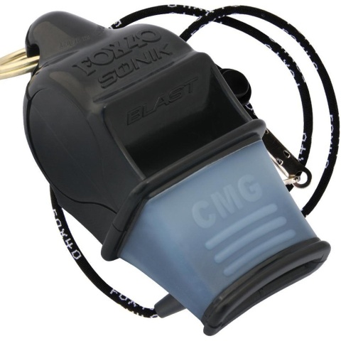Gwizdek ze sznurkiem Fox 40 Sonik Blast CMG czarno-szary 9203-0008