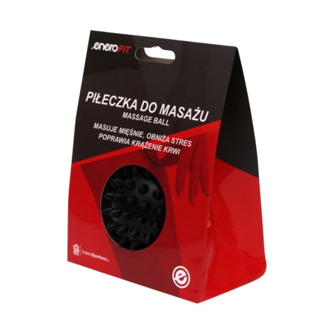 Piłeczka do masażu Enero Fit 7 cm hard czarna 1048260