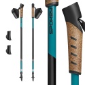 Kije Nordic Walking teleskopowe Spokey PEAK 105-135 niebiesko-czarne