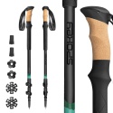 Kije trekkingowe 105-135 cm trzysegmentowe Spokey ZODIAC czarno-zielone