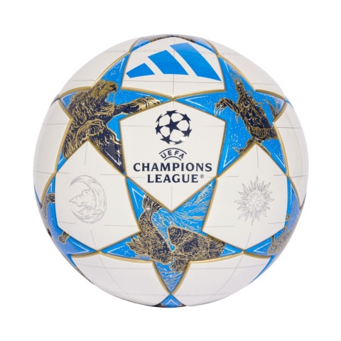 Piłka nożna adidas UCL J350 25/26 League Stage JP1543 biało-niebiesko-złota
