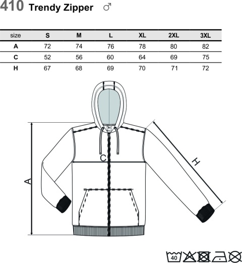 MAŁA BRYTANIA BLUZA ROZSUWANA Z KAPTUREM SENIOR