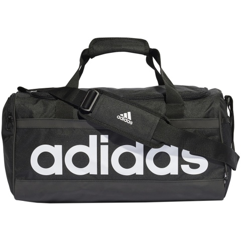 Torba adidas Essentials Linear Duffel Medium HT4743 czarno-biała