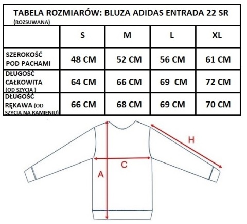 Bluza Adidas Entrada 22 Training Senior H57537