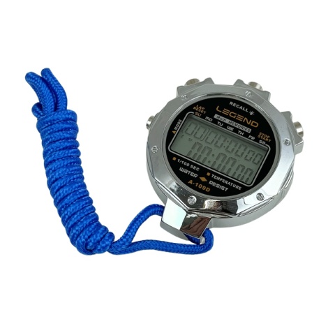 Cyfrowy stoper w metalowej obudowie 10 międzyczasów - Legend Sport