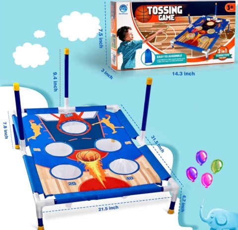 Gra zręcznościowa koszykówka Rzut do celu 2w1 TOSSING GAME