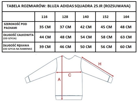 KP DĄB DOBROSZYCE Bluza dla dzieci adidas Squadra 25 Training