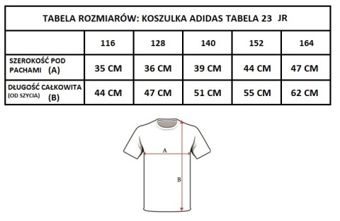 Koszulka dla dzieci adidas Tabela 23 Jersey niebieska H44536
