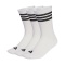 Skarpety adidas 3-Stripes Cushioned Sportswear Crew 3 pair biało-czarne JZ0532