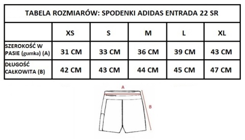 Spodenki Sportowe Adidas Entrada 22 Senior H57504 czarne