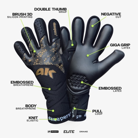 Rękawice Bramkarskie 4keepers Elite Drake NC Senior