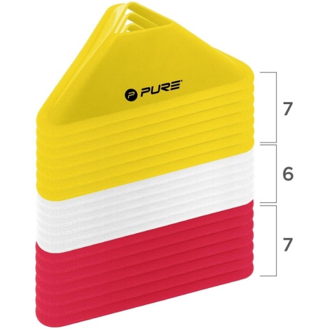 Stożki Pachołki Znaczniki Treningowe PURE 2 IMPROVE 20szt. 7071989