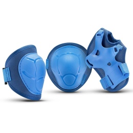 Zestaw ochraniaczy dziecięcych na kolana, nadgarstki i łokcie Spokey Buffer niebieski