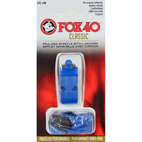 Gwizdek Sędziowski FOX 40 CLASSIC SAFETY Niebieski ze Sznurkiem 9903-0508