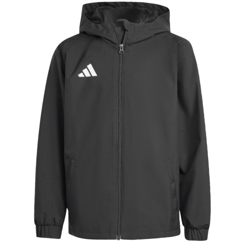 Kurtka ortalion dla dzieci adidas Entrada 26 All Weather JZ9104 czarna