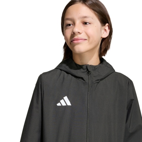 Kurtka ortalion dla dzieci adidas Entrada 26 All Weather JZ9104 czarna