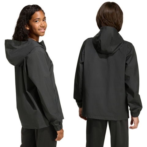 Kurtka ortalion dla dzieci adidas Entrada 26 All Weather JZ9104 czarna