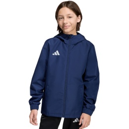 Kurtka ortalion dla dzieci adidas Entrada 26 All Weather JZ9103 granatowa
