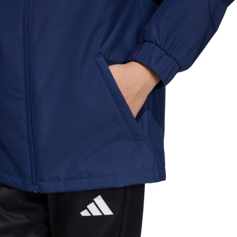 Kurtka ortalion dla dzieci adidas Entrada 26 All Weather JZ9103 granatowa