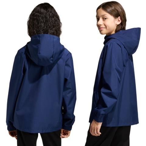 Kurtka ortalion dla dzieci adidas Entrada 26 All Weather JZ9103 granatowa