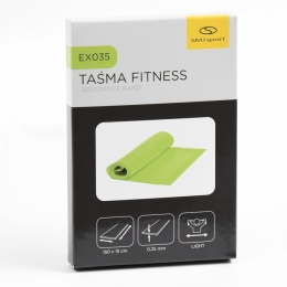 Taśma guma oporowa fitness LIGHT zielona 0.35 mm / SMJ sport EX035