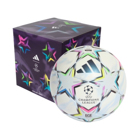 Piłka nożna adidas UCL League 26/27 League Stage Box KE9771 biało-niebiesko-różowo-zielona