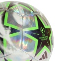 Piłka nożna adidas UCL Training 26/27 League Stage Foil KE9774 srebrno-czarno-zielona