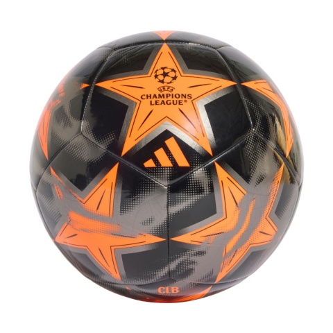Piłka nożna adidas UCL Club 26/27 League Stage KE9762 czarno-srebrno-pomarańczowa