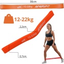Taśma guma do ćwiczeń fitness crossfit mini band Enro Fit 12-22 kg pomarańczowa