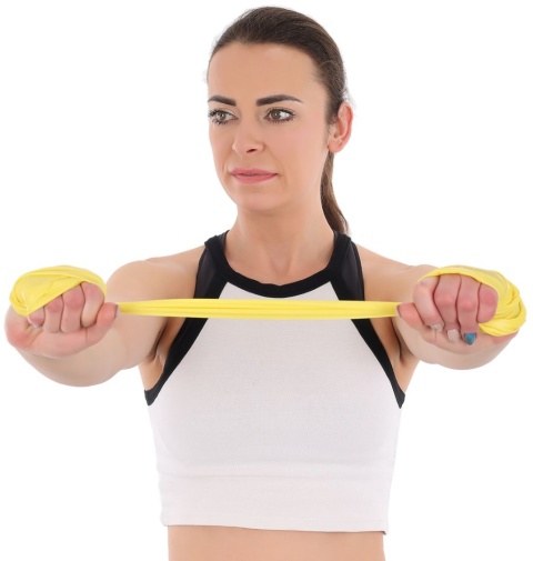 Taśma treningowa guma do ćwiczeń pilates Enero Fit 200x15 cm 0,25 mm 5-8 kg żółta