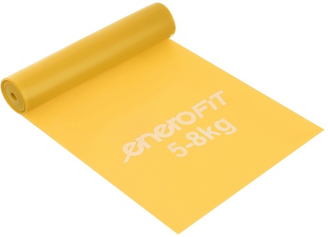 Taśma treningowa guma do ćwiczeń pilates Enero Fit 200x15 cm 0,25 mm 5-8 kg żółta