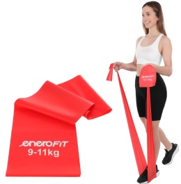 Taśma treningowa guma do ćwiczeń pilates Enero Fit Taśma treningowa do ćwiczeń pilates 200x15 cm 0,30 mm 9-11 kg czerwona
