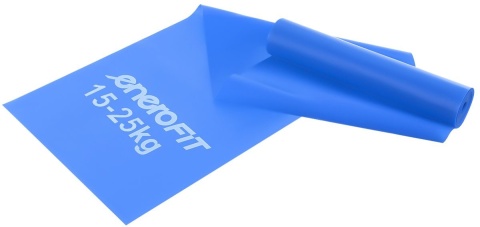 Taśma treningowa guma do ćwiczeń pilates Enero Fit Taśma treningowa do ćwiczeń pilates 200x15 cm 0,30 mm 15-25 kg niebieska